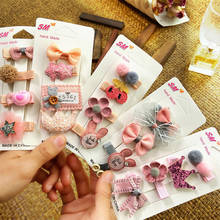 NEW hair clip set  Hair Accessories Girl headwear Bow Flower animal Hairpins hair band cartoon Elastic Headdress Gift 2024 - buy cheap