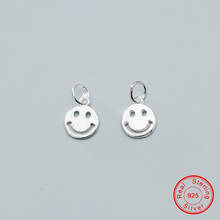 UQBing-abalorios redondos con cara de sonrisa, accesorio de joyería, sólida plata 925 2024 - compra barato