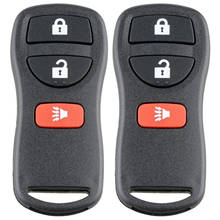 Chave de carro com 3 botões, 2 peças, substituição de chave remota com controle remoto, sem chave, kbrast, compatível com nissan e veículo 2024 - compre barato