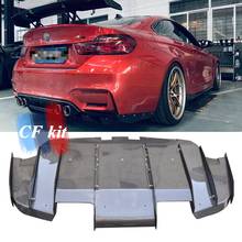 CF KIt M3 M4 Carbon Fiber Rear Bumper Lip Diffuser For BMW M3 M4 F80 F82 F83 Protector Rear Lip Spoiler 2014+ 2024 - buy cheap