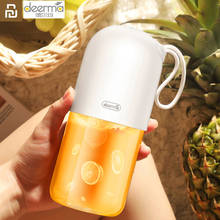 Портативная мини-соковыжималка для фруктов XIAOMI Deerma, кухонный Электрический миксер в форме капсул, мощная электрическая чашка для сока для девочек 2024 - купить недорого