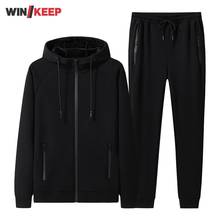 Winter Outdoor Warm Fleece Lining Sport Sets Mens Hooded Jacket Elastic Pants Workout Two Piece Set Fitness Jogging Tracksuit 2024 - buy cheap