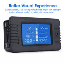 Analisador digital de voltímetro e amperímetro de cc, lcd 2024 - compre barato