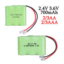 2.4V 3.6V 2/3AAA 2/3AA Rechargeable battery pack 700mah ni-mh cell for RC toys cordless phone 3.6v 700mAh 2/3aaa nimh battery 2024 - buy cheap