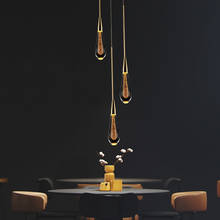 Luces colgantes de escalera de cristal de lujo posmodernas, lámpara colgante de Cable largo para restaurante, Bar, accesorios de iluminación de decoración interior 2024 - compra barato