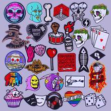 Punk Embroidery Patch Biker Rock Stripes Patches On Clothes Iron On Patches For Clothing Horror Movies Badge Jacket DIY Applique 2024 - buy cheap