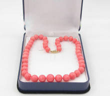 Градуированный 19 "100% натуральный 14 мм розовое коралловое ожерелье 2024 - купить недорого