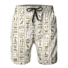 Beach Shorts Quick-drying Men Swimming Trunks Ancient Egyptian Hieroglyphs Men Swimwear Swimsuit Beachwear Beach Bathing Shorts 2024 - buy cheap
