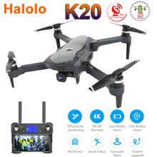 Halolo k20 zangão com câmera 4k esc 5g gps wifi fpv sem escova distância de controle 1800m rc helicóptero quadrocopter brinquedos sg907 2024 - compre barato