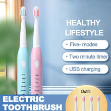 Automatic Sonic Electric Toothbrush Head Portable Heads Electric Toothbrush Rechargeable Tooth Brush Rechargeable Waterproof 2024 - buy cheap