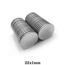 5~100pcs 22x1 mm Strong Cylinder Rare Earth Magnet 22mm X 1mm Fridge Round Neodymium Magnets 22x1mm N35 Powerful Magnetic 22*1 2024 - buy cheap