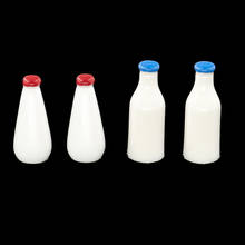 4Pcs 1/12 Dollhouse Miniature Accessories Mini Resin Milk Bottle Simulation Food Drink Model Toys for Doll House Decoration 2024 - buy cheap