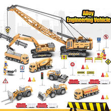 Classic Bulldozer Crane Excavator Trucks Vehicles Juguetes Carros Boy Alloy Engineering Truck Cars Toys for Kids Boys Xmas Gifts 2024 - buy cheap