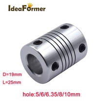 D19 L25 Shaft Couplings 3mm 4mm 5mm 6mm 6.35mm 8mm 10mm Aluminum Flexible Coupling For Stepper Motor Coupler  3D Printer Parts 2024 - buy cheap