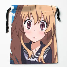 Custom Toradora! Anime  Drawstring Bags Wedding Party Christmas Gift Pouches Packing 18x22cm Satin Fabric Storage Bag 12.2 2024 - buy cheap