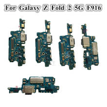 Placa de cabo flexível, conector original de base de carregamento, microfone e placa de cabo flexível para samsung galaxy z dobra 2 5g f916 w21, com 10 peças 2024 - compre barato