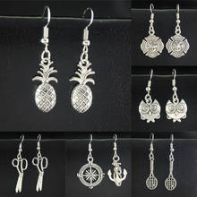 1pair Skull Charms Compass Earrings Dangle Drop Earring For Women Handmade Jewelry 2024 - buy cheap