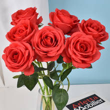 Rosas artificiales de seda para decoración de bodas, accesorios de decoración para mesa de habitación y fiesta, DIY, 1 unidad 2024 - compra barato