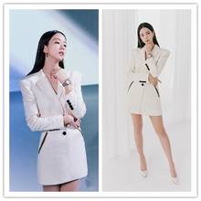 Блейзер Женский на пуговицах, модный свободный офисный костюм в стиле звезд, в Корейском стиле, для работы, уличная одежда в стиле K-POP 2024 - купить недорого