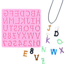 Letter Alphabet Number Silicone Resin Mold DIY Pendant Necklace Earring Keychain Jewelry Crafts Making Tools 2024 - buy cheap