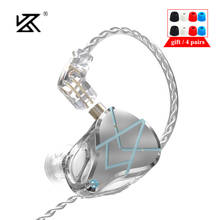 Fones de ouvido intra-auriculares kz-asx 10ba, fone de ouvido com unidade balanced armature de metal, monitor de alta fidelidade para música de dj, kz, zax, zsx, as16, ba8 2024 - compre barato