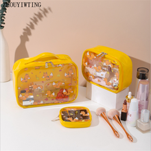 Bolsa de maquillaje de dibujos animados para mujer, organizador de cosméticos de moda femenina, caja de almacenamiento, estuche de aseo impermeable 2024 - compra barato