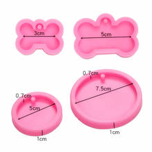 DIY Dog Tag Bone Shaped Keychain Casting Silicone Mould Crafts Key Chain Pendant Making Tools Crystal Epoxy Resin Mold 2024 - buy cheap