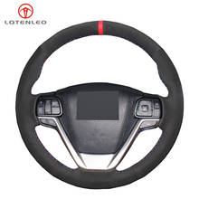 LQTENLEO Black Suede DIY Hand-stitched Car Steering Wheel Cover for Toyota Highlander 2014 - 2019 Sienna 2015-2019 2024 - buy cheap