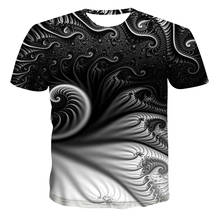 Three-dimensional graphic T-shirt casual lattice tops 3D men's T-shirt summer T-shirt men's O-neck shirt plus size streetwear 2024 - buy cheap
