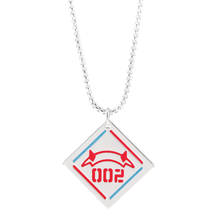 Anime DARLING in the FRANXX Pendant Necklace ZERO TWO Code 002 Red Devil Horn Cosplay Necklace for Women Men Jewelry Gift 2024 - buy cheap