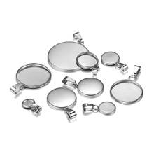 10PCS/lot Wholesale Multi Sizes Stainless Steel Simple Round Pendant Cabochon for Jewelry Making Handmade Necklaces Findings 2024 - buy cheap