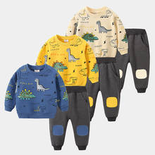 Kids Boys Sets Clothing Cotton Long Sleeve O-neck Cartoon Autumn Children Outfit Sets Baby Boys Plus Velvet Sport Style Clothes 2024 - buy cheap