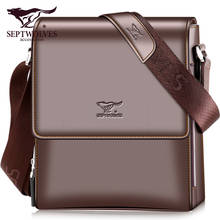 Septwolves Fashion Men Bag Split Leather Male Handbag Shoulder Bags Business Men Messenger Bags Brand 2024 - buy cheap