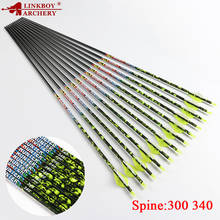 6/12pcs Linkboy Archery Pure Carbon Arrows Shaft Spine 300 340 600 30inch 2inch Plastic Vanes 75gr Tips for Compound Bow Hunting 2024 - buy cheap