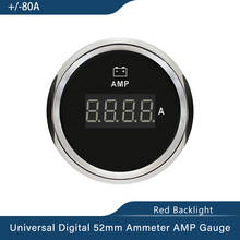 Newest Waterproof Ammeter AMP Gauge +/-80A/+/-150A With Current Sensor 2"(52mm)With Red Backlight 9-32V for Car Truck Boat Yacht 2024 - buy cheap