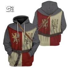 PLstar Cosmos 3DPrint Unisex Cosplay Roman Gentleman Knights Templar Harajuku Streetwear Funny Zip Hoodies/Sweatshirt/a10 2024 - buy cheap