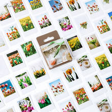 XINAHER 46Pcs/Box Vintage Tulip season mini decoration paper sticker package DIY diary decoration sticker album scrapbooking 2024 - buy cheap
