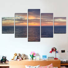 2020 Top Selling Golden Sunset Sea View Home Wall Painting Frameless Canvas Printing Customizable Decorative Poster 2024 - buy cheap