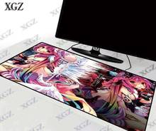 XGZ No Games  Life Anime Girl Large Gaming Mouse Pad Gamer PC Computer pad Rubber  Locking Edge  Mat Desk  2024 - buy cheap