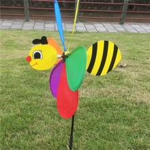 Colorido 3D insecto grande Animal abeja mariquita molino de viento Spinner Whirligig patio jardín al aire libre juguetes clásicos Envío Directo 2024 - compra barato