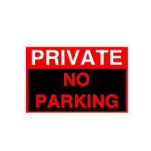 Creative Car Sticker Accessories PRIVATE NO PARKING Vinyl PVC 13cm*9cm Motorcycle Waterproof Windshield Car Styling Decal 2024 - buy cheap