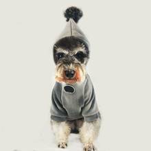 Одежда для домашних животных, осенне-зимняя, теплая, мягкая, золотистая, Вельветовая куртка с капюшоном для щенков, чихуахуа, пальто для маленьких и средних собак 2024 - купить недорого