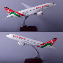 43 cm 1: 172 escala boeing b787 kenya airways avião avião aviação modelo base liga avião collectible brinquedo coleção 2024 - compre barato