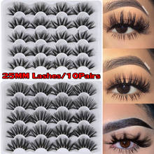 5/10 Pairs 25MM 4D Mink False Eyelashes Natural Full Volume Thick Criss-cross Eyelashes Extension Wispies Fluffy Makeup Lashes 2024 - buy cheap