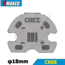 PCB LED de 18mm para chips CREE 3535, base de placa de aluminio, disipador de calor, luz led artesanal 2024 - compra barato
