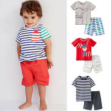 18M~7T Brand 100% Cotton Summer Baby Boys Clothes Sets Kids Short Sleeve Tee t-shirt Shorts Pants Baby Boys Outfit Children Suit 2024 - buy cheap