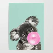 HD Prints Canvas Wall Art Painting Posters Playful Koala Bear Modular Pictures Bubble Gum Home Decoration Living Room Framework 2024 - buy cheap