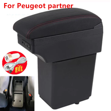 for Peugeot Partner II 2 Armrest box Interior Parts special Retrofit parts Car Armrest Center Storage box with USB LED 2024 - buy cheap