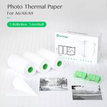 Papel térmico da etiqueta com rolo de papel imprimível autoadesivo direto 57*30mm (2.17 * 1.18in) para o bolso do peripage a6 2024 - compre barato