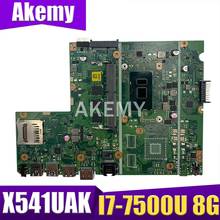 Akemy para Asus X541UA X541UAK X541UVK X541UJ X541UV X541U F541U R541U placa base placa base de computadora portátil con 8GB RAM SR2ZV I7-7500U 2024 - compra barato